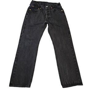 Levi's 501 Original Fit Button Fly‎ Jeans Mens's 32x30 Black Charcoal Denim Y2K